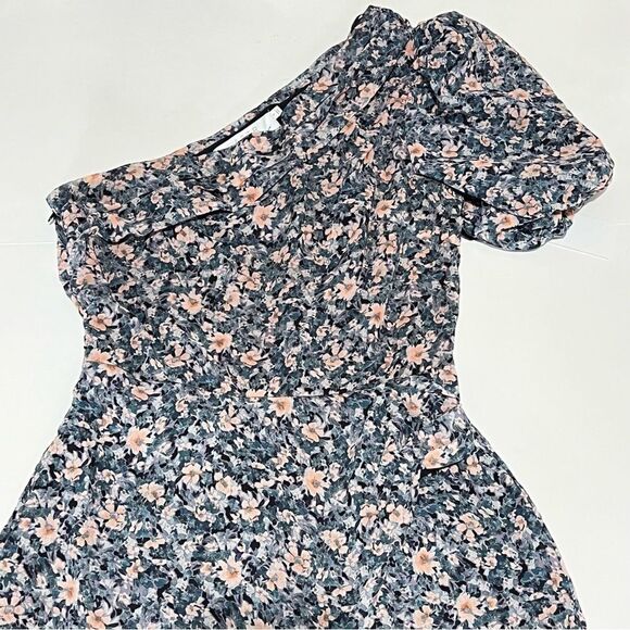ASTR the Label • Santorini Dress in Blue & Peach Multi Floral - Picture 8 of 12